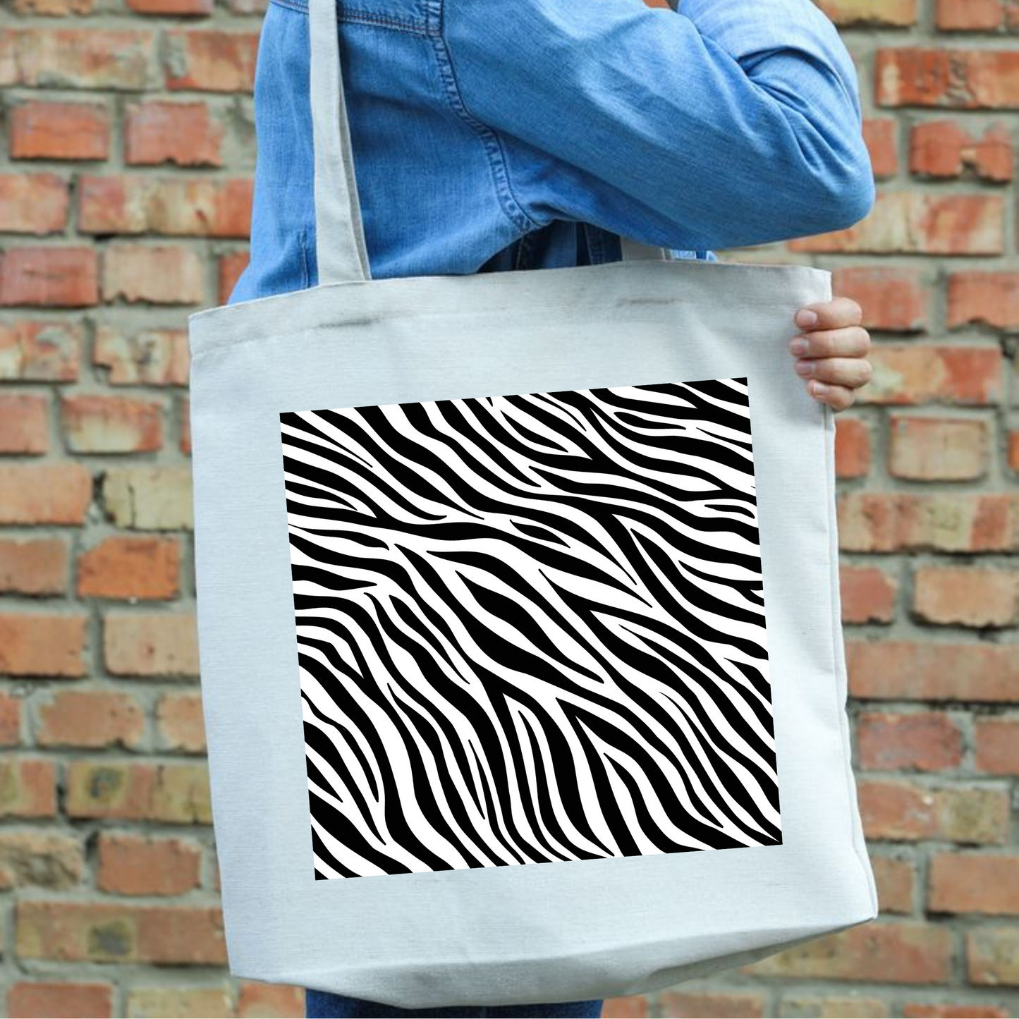 Zebra Print Tote Bag