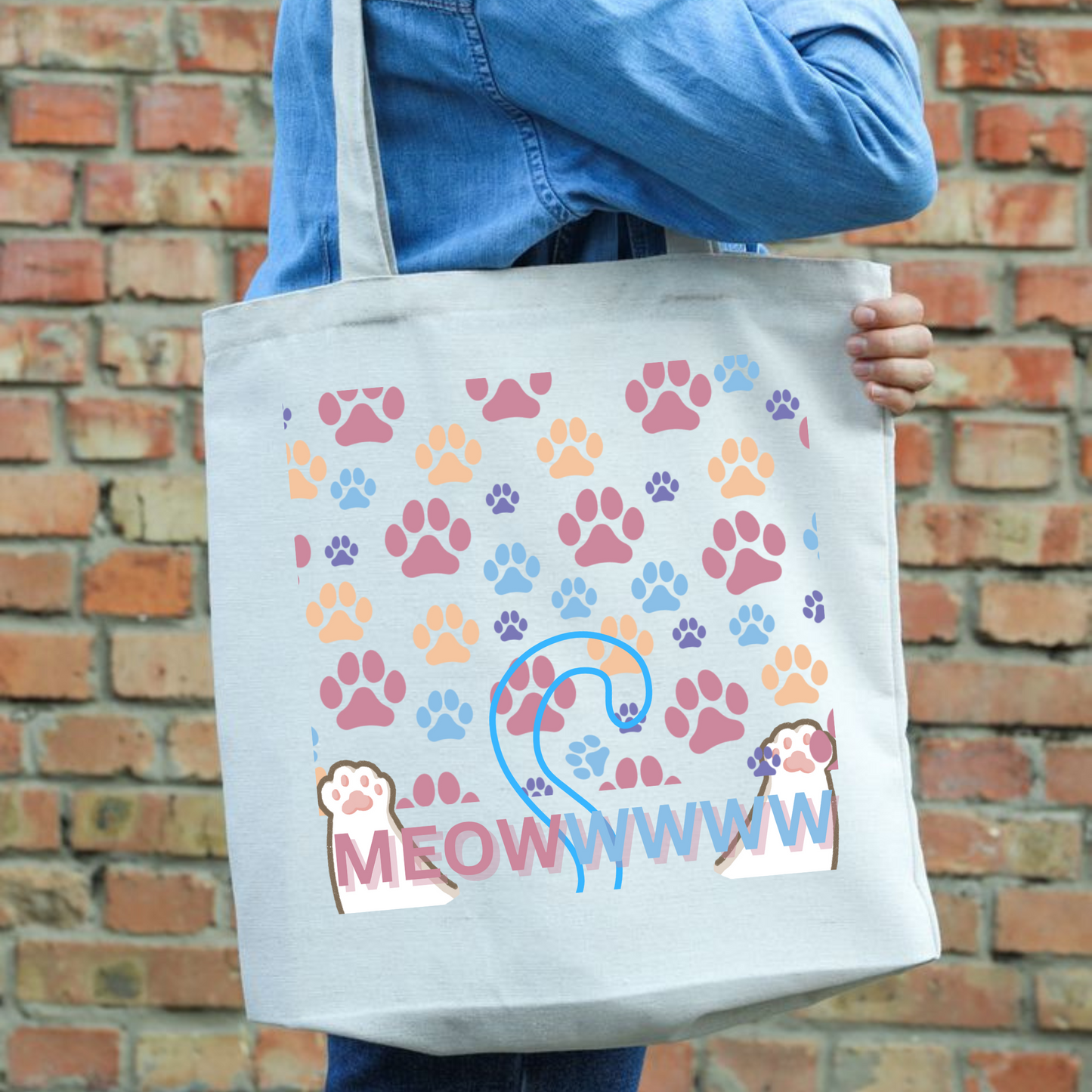 Meowwwww Print Tote Bag
