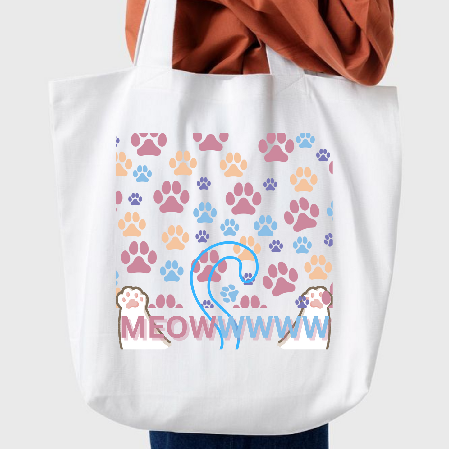 Meowwwww Print Tote Bag